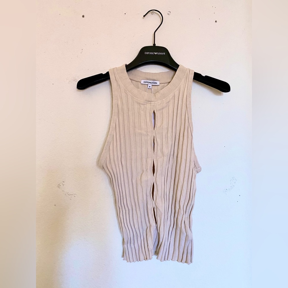 Capri Ribbed Cutout Tank Top - Picture 4 of 6